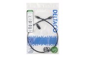 Nätverkskabel - Deltaco patch cable - 0.5 m - black - Svart - TP-605S-SLIM