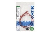 Nätverkskabel - Deltaco patch cable - 0.75 m - red - Röd - TP-6075R-SLIM