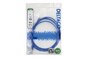 Nätverkskabel - Deltaco patch cable - 2 m - blue - Blå - TP-62B-SLIM