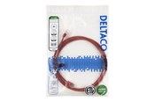 Nätverkskabel - Deltaco patch cable - 2 m - red - Röd - TP-62R-SLIM