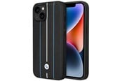 Mobile - Covers & Cases - BMW BMHCP14S22RVSK iPhone 14 6.1" black/black hardcase Leather Stamp Blue Lines - 3666339066321