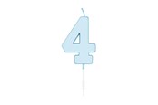 Leksaker - Globos Cake candle 4.5cm Pastel Blue no. 4 - 1184