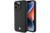 Mobile - Covers & Cases - BMW Leather Diamond Pattern case for iPhone 15 Pro - black - 3666339142568