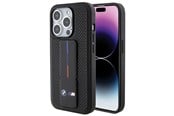 Mobile - Covers & Cases - BMW Grip Stand Smooth & Perforated case for iPhone 15 Pro - black - 3666339204587