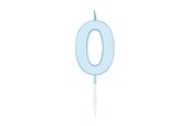 Leksaker - Globos Cake candle 4.5cm Pastel Blue no. 0 - 1180