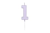 Leksaker - Globos Cake candle 4.5cm Pastel Lilac no. 1 - 1211