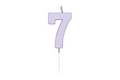 Leksaker - Globos Cake candle 4.5cm Pastel Lilac no. 7 - 1217