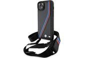Mobile - Covers & Cases - BMW M Edition Carbon Tricolor Lines & Strap case for iPhone 15 / 14 / 13 - black - 3666339235659