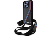 Mobile - Covers & Cases - BMW M Edition Carbon Tricolor Lines & Strap case for iPhone 15 Pro Max - black - 3666339235680