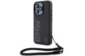 Mobile - Covers & Cases - BMW Signature Leather Wordmark Cord case for iPhone 15 Pro Max - black - 3666339232689