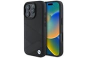 Mobile - Covers & Cases - BMW Signature Leather Crossing Lines Pattern iPhone 16 Pro Case - Black - 3666339323547
