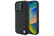 Mobile - Covers & Cases - BMW Sign Leather Crossing Lines Pattern iPhone 16 Pro Max Case - Black - 3666339323554