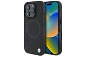 Mobile - Covers & Cases - BMW Sign Leather Half Textured And Circle MagSafe case for iPhone 16 Pro Max - black - 3666339323431