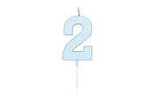 Leksaker - Globos Cake candle 4.5cm Pastel Blue no. 2 - 1182
