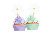 Leksaker - Globos Daisies Cake Picks - 12 pcs. - 7163