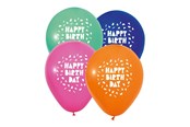 Leksaker - Globos 12 Inch Happy Birthday Balloons - 8 pcs. - 7176