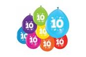 Leksaker - Globos Balloons 2-sided Printed Number 10 8 pcs. - 512010
