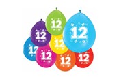 Leksaker - Globos Balloons 2-sided Printed Number 12 8 pcs. - 512012