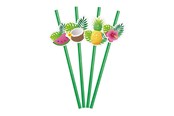 Leksaker - Globos Paper Straws Fruit Aloha - 6 pcs. - 9345