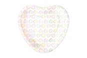 Leksaker - Globos Paper Plates 23cm Heart-Shaped Watercolors Hearts - 8 pcs. - 4484