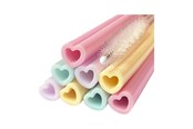 Leksaker - Globos Reusable Silicone Straws Watercolors Hearts - 8 pcs. - 4488