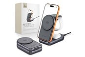 Mobile - Adapters & Chargers - Tech-Protect A53 3in1 MagSafe 25W QI2.2 Wireless Charger - Dark Gray - 5906302323890