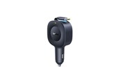 Mobile - Adapters & Chargers - Baseus PrimeTrip VR2 30W Car Charger with Retractable USB-C Cable - Black - C0206400