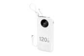 PowerBank - Dudao K13 10000mAh Powerbank with Built-in Cable - White - 6977196680221