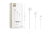Hörlurar / Headset - Tech-Protect Ultraboost Core G4 USB-C Wired Headphones - White - 5906302324279