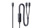 USB-kabel - Baseus Flash 4 140W 2in1 USB-C to USB-C + USB-C Cable 1.5 m - Black - E0426X00
