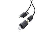 USB-kabel - Baseus Versatile 60W USB-C - USB-C Cable with USB-A and Lightning Adapters 0.6 m - Black - P10383000121-00