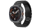 Smartwatch - Accessories - Tech-Protect Stainless Steel Bracelet for Samsung Galaxy Watch Ultra/Ultra2/Ultra2 47mm - Black - 5906302324651