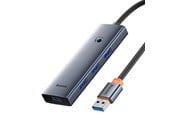 USB Hub - Baseus UltraJoy Series USB-A hub 4xUSB-A 3.0 1xUSB-C 5V 50cm - gray USB Hub - B0005280B811-04
