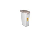 Hundar - Stefanplast foderbeholder hvid/sand 25 liter - 281125