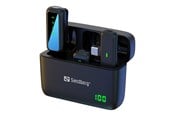 Mikrofoner - Sandberg Streamer USB-C Wireless Mic x2 - Dual Wireless Mics | 2.4GHz | 25m Range | Charging Case - 126-55