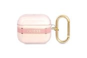 Andra mobiltillbehör - GUESS GUA3HHTSP AirPods 3 cover pink/pink Strap Collection - 3666339047092