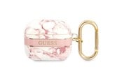 Andra mobiltillbehör - GUESS GUA3HCHMAP AirPods 3 cover pink/pink Marble Strap Collection - 3666339047214