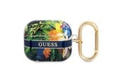 Andra mobiltillbehör - GUESS GUA3HHFLB AirPods 3 cover blue/blue Flower Strap Collection - 3666339047290