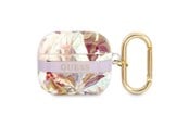 Andra mobiltillbehör - GUESS GUA3HHFLU AirPods 3 cover purple/purple Flower Strap Collection - 3666339047351