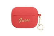 Andra mobiltillbehör - GUESS GUAPLSCHSR AirPods Pro cover red/red Silicone Charm Heart Collection - 3666339039103
