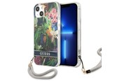 Mobile - Covers & Cases - GUESS GUHCP13SHFLSB iPhone 13 mini 5.4" blue/blue hardcase Flower Strap - 3666339040437