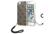 Mobile - Covers & Cases - GUESS GUOHCI8H4STW iPhone SE 2022 / SE 2020 / 7/ 8 brown/brown hardcase 4G Print Strap - 3666339055196