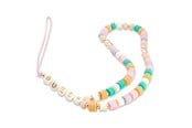 Andra mobiltillbehör - GUESS pendant GUSTFLWP Phone Strap pink/pink Heishi Beads - 3666339048365
