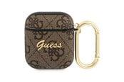 Andra mobiltillbehör - GUESS GUA24GSMW AirPods cover brown / brown 4G Script Metal Collection - 3666339009724