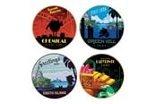 Merchandise - FaNaTtik - Sonic The Hedgehog – Set of 4 Location Coasters - Kustlinje - SEG-SON09
