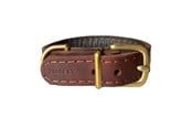 Hundar - Timely TEXAS Halsband Mörkbrun 25 mm. / 45 cm. - 5907784919588