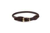 Hundar - Timely PARIS Halsband Mörkbrun 10 mm. / 65 cm. - 5907784871541