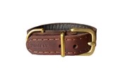 Hundar - Timely TEXAS Halsband Mörkbrun 20 mm. / 35 cm. - 5907784919564
