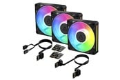 Chassi fläkt - Arctic BioniX P12 A-RGB - 3pack - Chassi fläkt - 120mm - Svart med RGB LED - ACFAN00337A