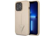 Mobile - Covers & Cases - GUESS GUHCP14LPSATLE iPhone 14 Pro 6.1 "beige / beige hardcase SaffianoTriangle Logo - 3666339065423